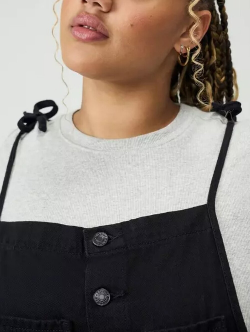 NWOT Torrid Black Denim Overalls with Adjustable Straps - Picture 5 of 8